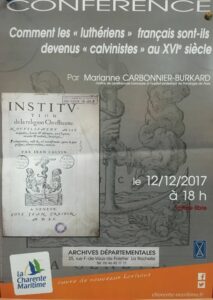 Conférence: Comment les "Luthériens" français sont-ils devenus "Calvinistes" au XVIe siècle